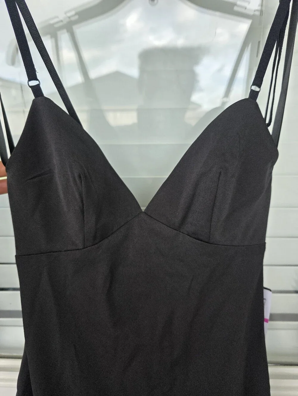 Seni & Cade Black Bodycon Dress Size XS Spaghetti Strap Mini Cocktail Party - Picture 5 of 10